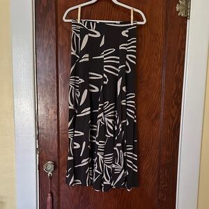 Palazzo Black and White Patterned Flowing Pants no tag